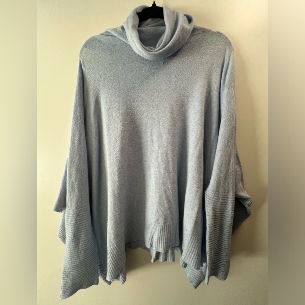 Brand New Women’s JAKI Blue Cashmere Long-Sleeve Cowl-Neck Sweater, Size L